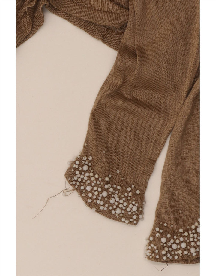 Marks & Spencer Dame Oversized Cardigan Sweater UK 10 Lille Brun