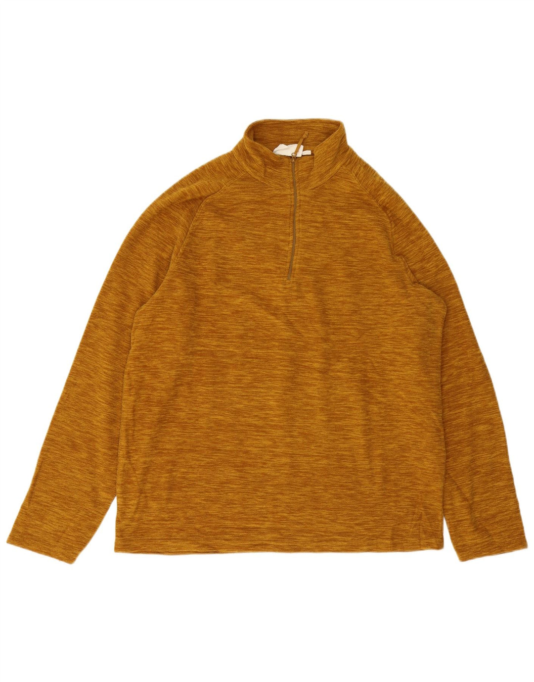 Mountain Warehouse Herre Zip Neck Fleece Jumper Stor Gul Flecked
