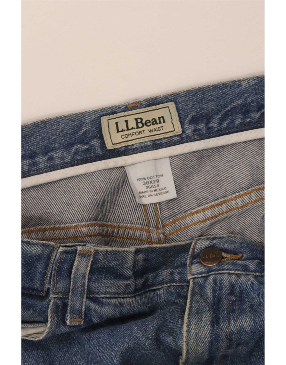 L.L.Bean Straight jeans til mænd W38 L29 blå bomuld