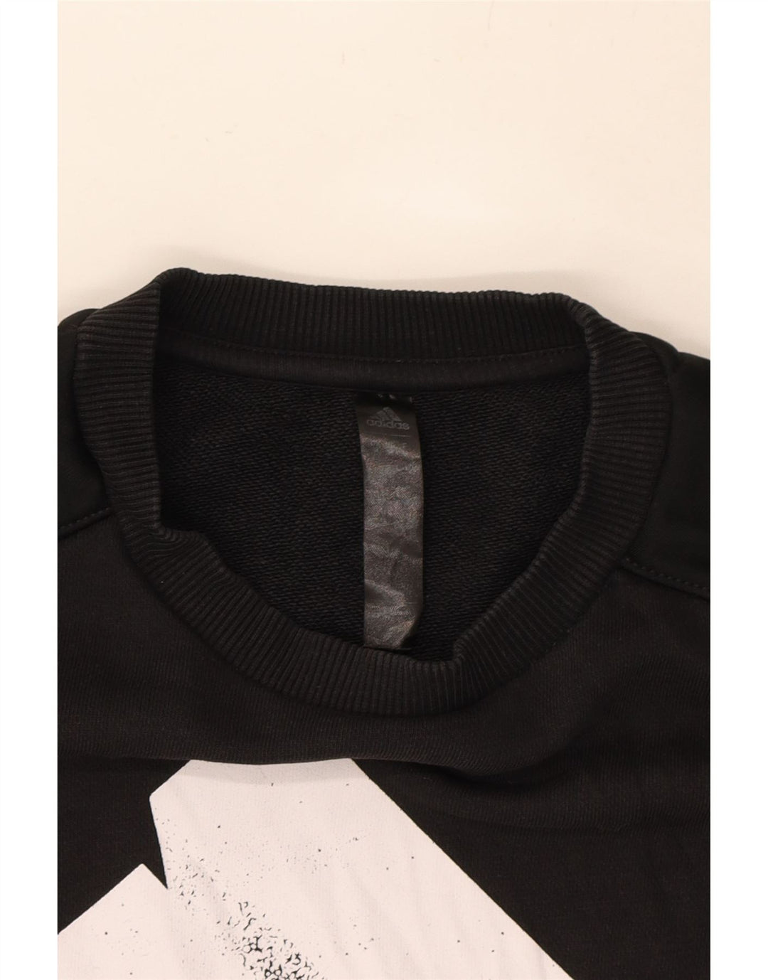 ADIDAS Mens Graphic Sweatshirt Jumper Medium Black Cotton