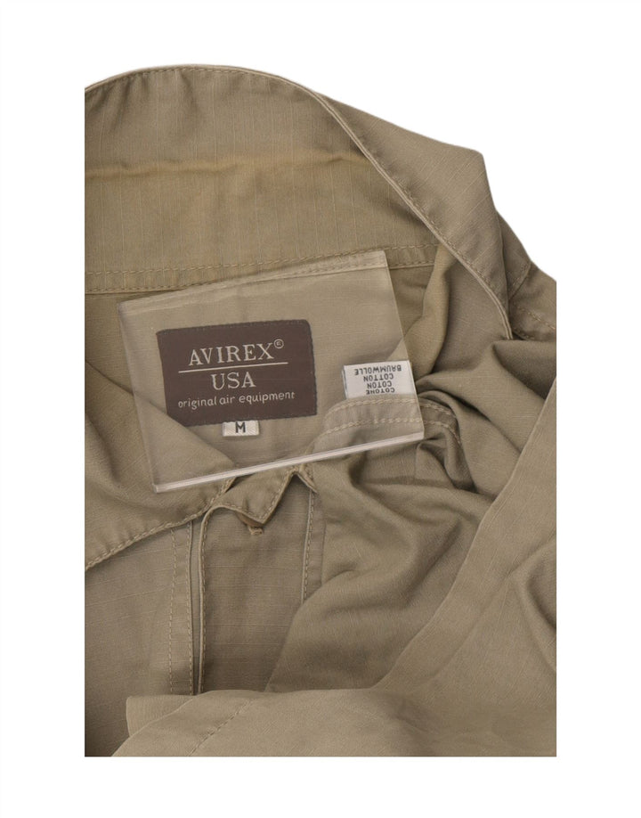 Avirex Herre Overshirt Loose Fit skjorte Medium Khaki Bomuld