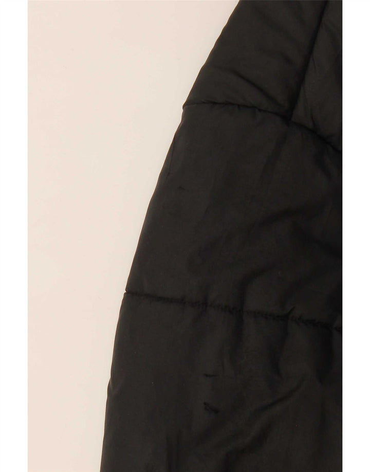 Adidas Dame Hætte Oversized Polstret Jakke UK 10 Small Black Polyester