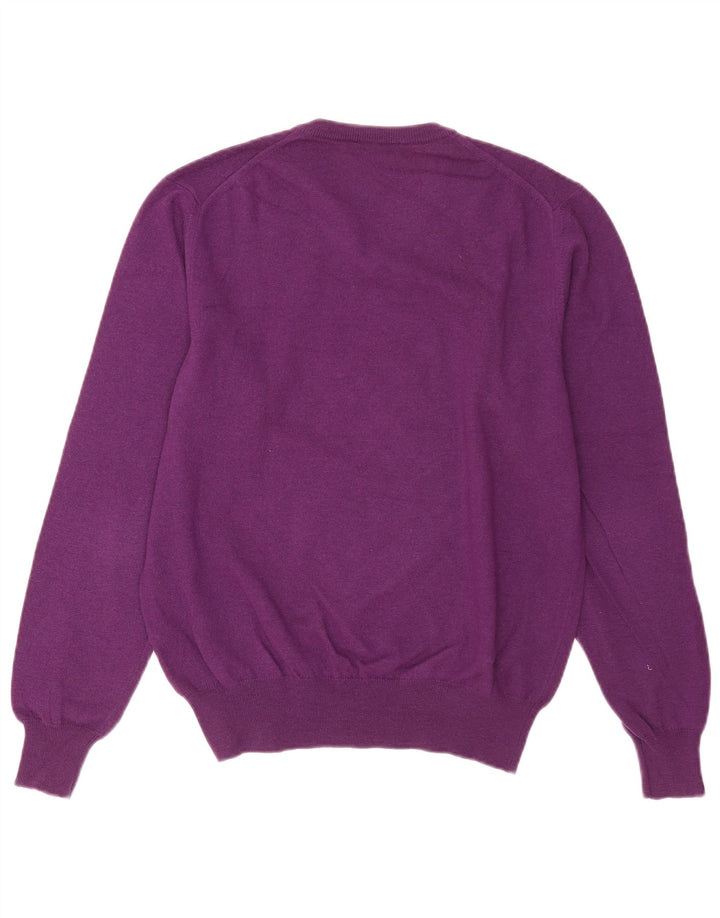 Fred Perry Herre V-hals sweater Medium Lilla Uld