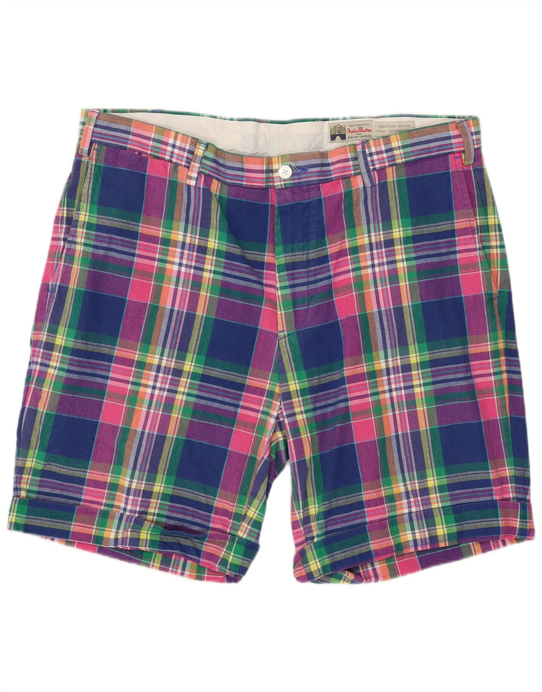 POLO RALPH LAUREN Chino Shorts til mænd W35 Stor flerfarvet ternet