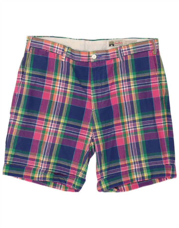 POLO RALPH LAUREN Chino Shorts til mænd W35 Stor flerfarvet ternet