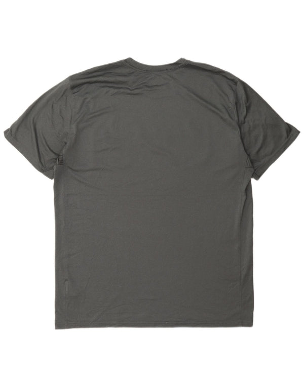 Nike Herre Dri Fit Grafisk T-Shirt Top XL Grå Polyester