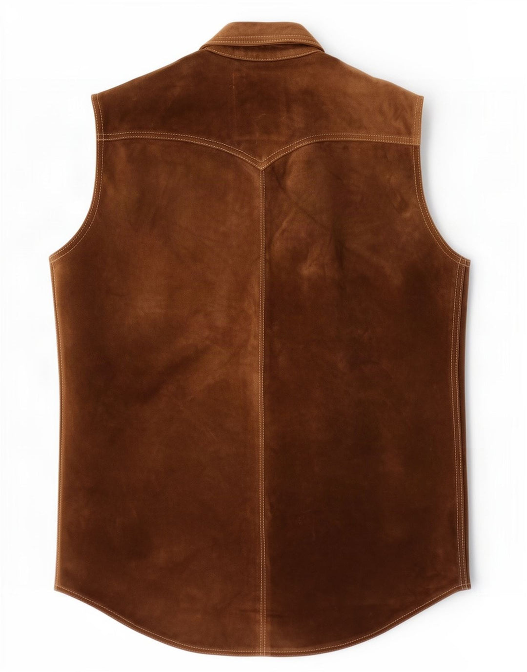 Vintage herre ruskind Gilet UK 36 Small Brown