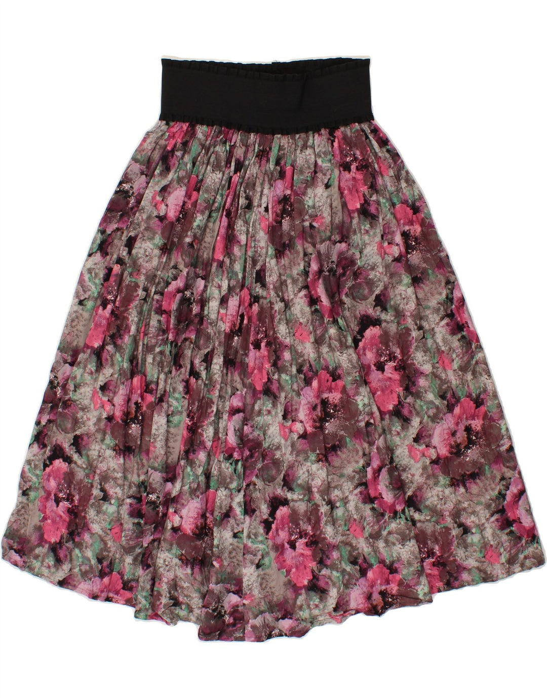 VINTAGE Womens Flared Skirt W28 Medium  Multicoloured Floral Vintage Vintage and Second-Hand Vintage from Messina Hembry 