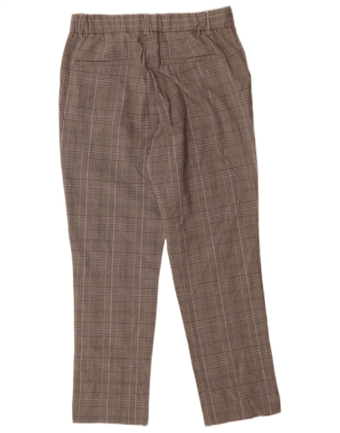 Zara Womens Crop Slim Suit Bukser Small W26 L24 Grå Houndstooth