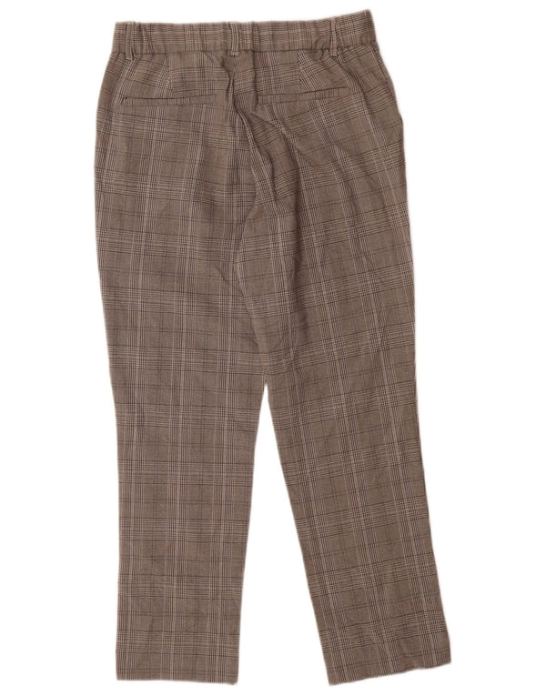 Zara Womens Crop Slim Suit Bukser Small W26 L24 Grå Houndstooth