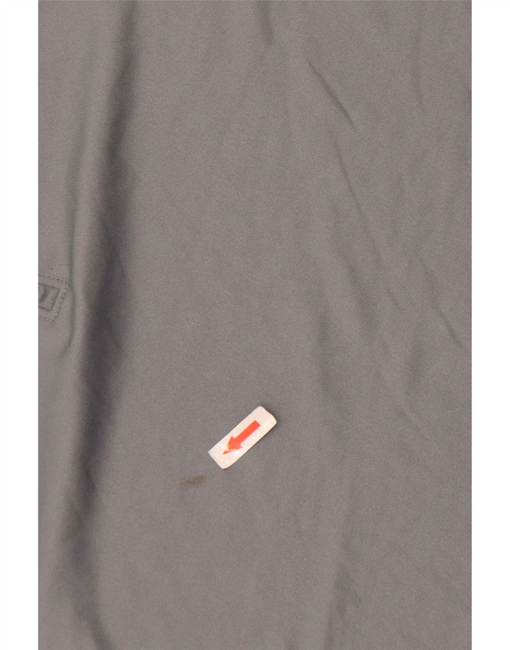 Nike Herre Dri Fit Top Langærmet med lynlåshals, lille grå Colourblock Polyester