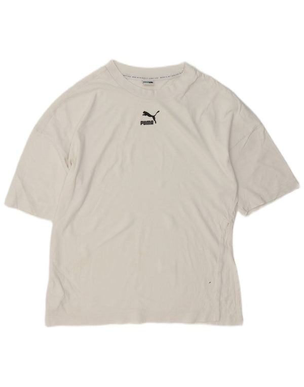 Puma Herre T-Shirt Top XS Hvid Bomuld