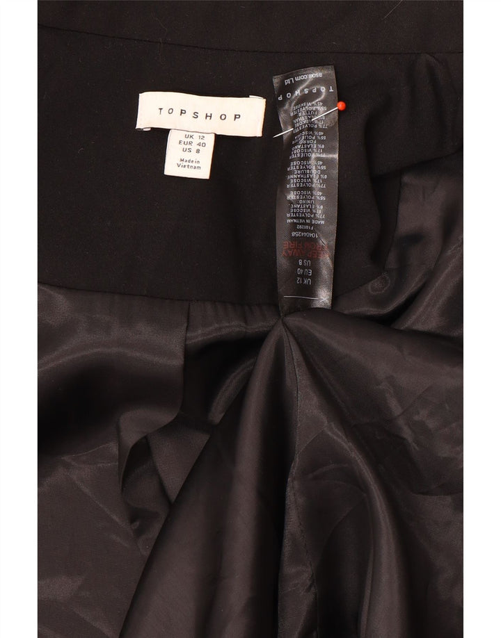 Topshop Dame 3 Knapper Oversized Blazer Jacket UK 12 Medium Sort