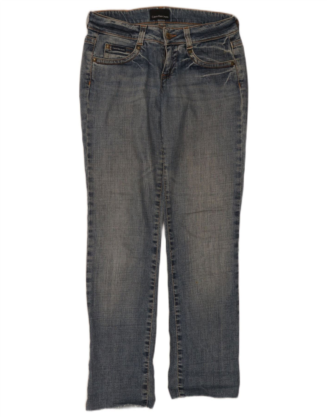 Calvin Klein Dame Slim Jeans W26 L30 Blå Bomuld