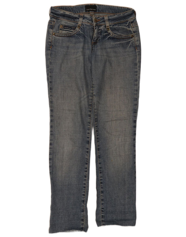 Calvin Klein Dame Slim Jeans W26 L30 Blå Bomuld