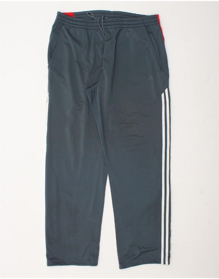 ADIDAS Træningsdragtsbukser til mænd UK 42/44 Large Blue Colourblock Polyester