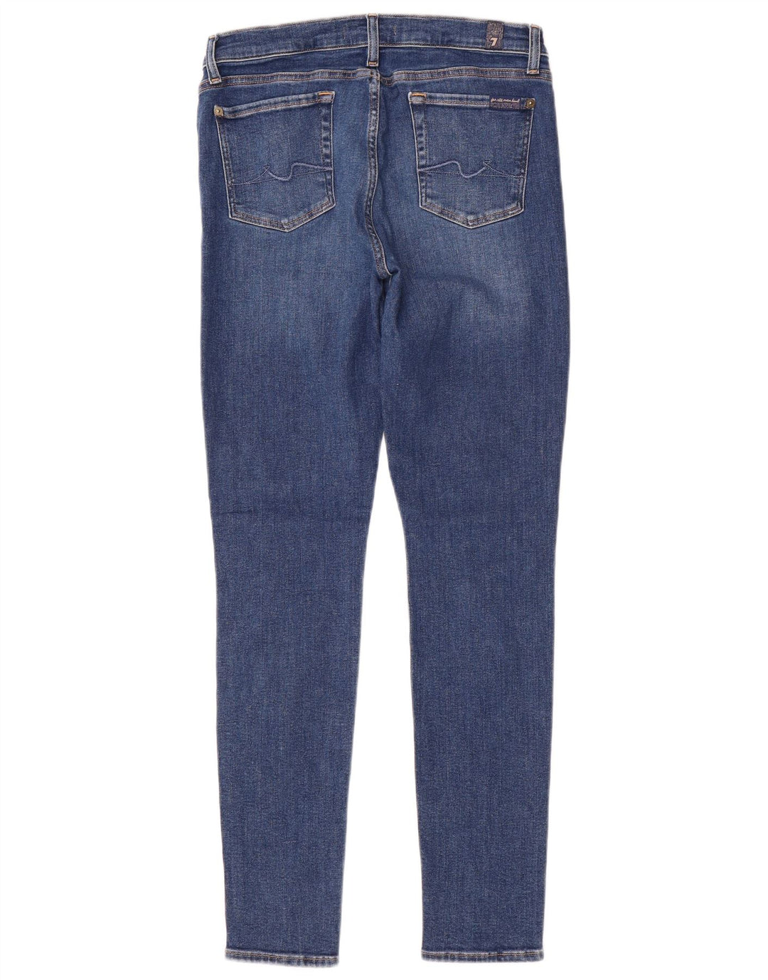 7 For All Mankind Dame Skinny Jeans W30 L30 Blå Polyester