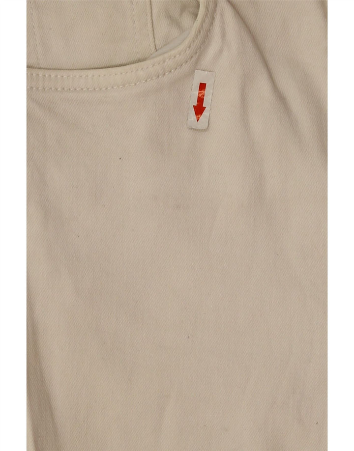 Zara Dame Straight Bootcut Jeans EU 38 Small W28 L26 Off White Bomuld