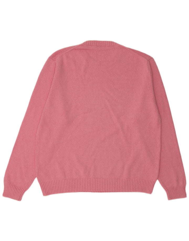 Marks & Spencer Herre Blue Harbor Crew Neck Jumper Sweater Large Pink