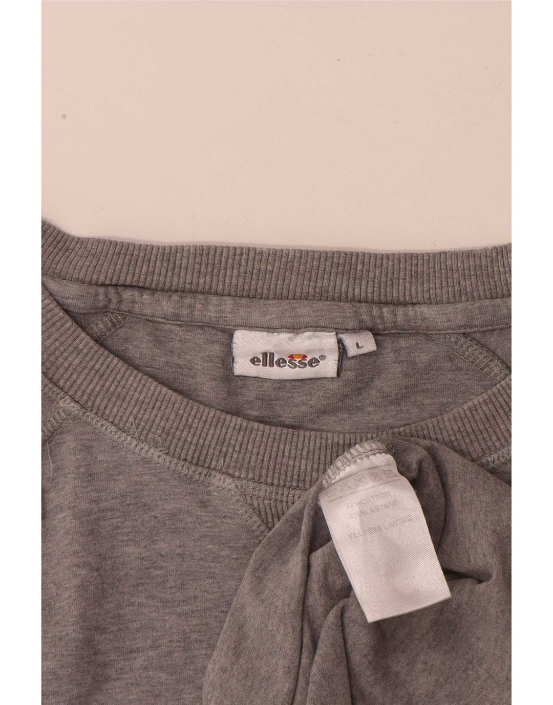 Ellesse Herre Grafisk T-Shirt Top Stor Grå Flecked Bomuld