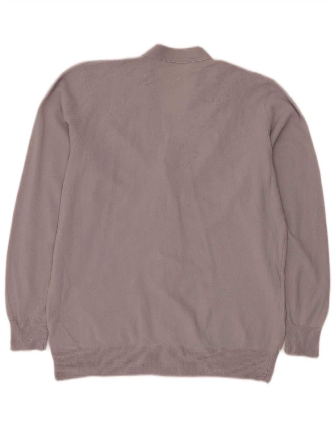 Jaeger Dame Cardigan Sweater UK 14 Medium Purple Lammeuld