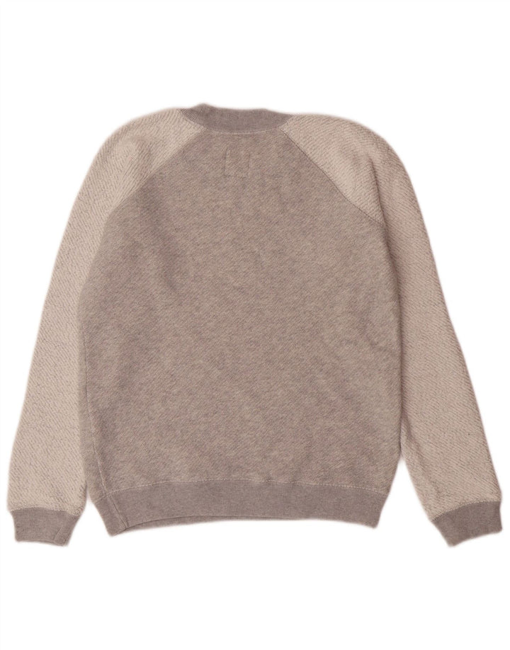 JACK WILLS Dame Sweatshirt Jumper UK 6 XS Grå Colourblock Bomuld