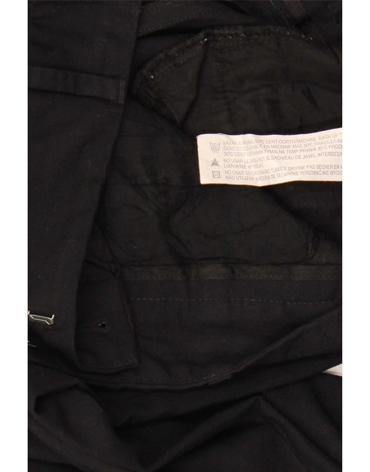 Zara Dame Bootcut Chino Bukser EU 38 Small W28 L32 Sort Polyester