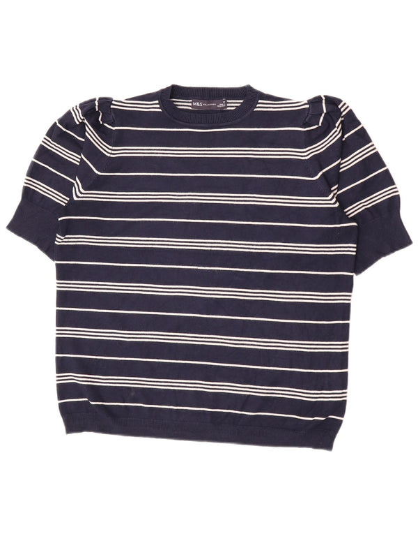 Marks & Spencer Dame sweater med rund hals DK 14 Medium Navy Blue