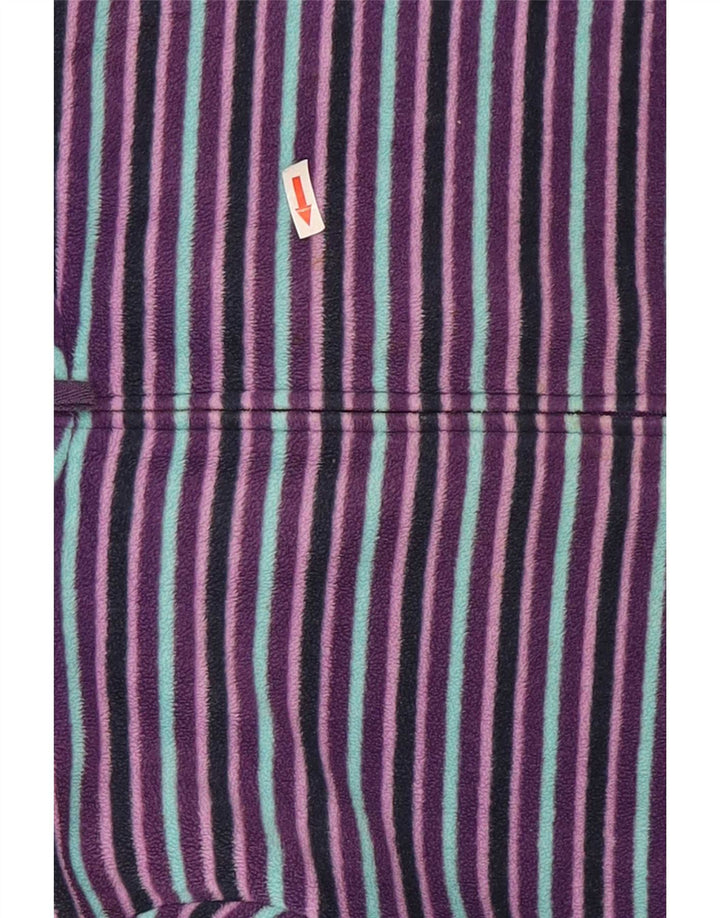 Marks & Spencer Fleecejakke til kvinder UK 22 2XL Lilla stribet polyester