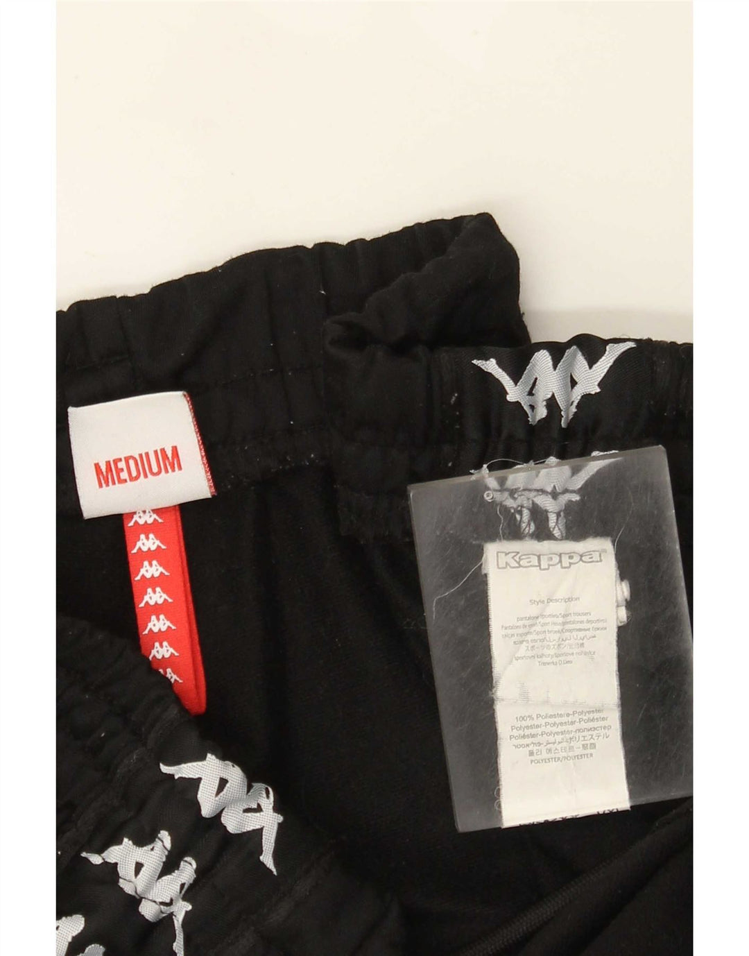 Kappa Herre grafisk træningsdragt Bukser Joggers Medium Sort Polyester