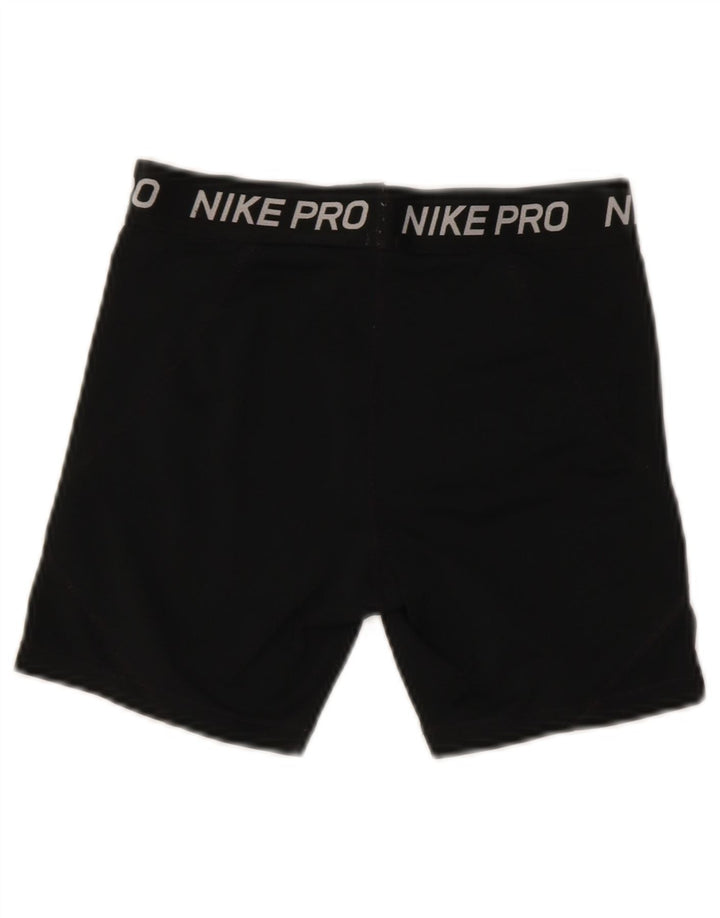 Nike Dame Dri Fit grafiske sportsshorts UK 10 Small Black Polyester