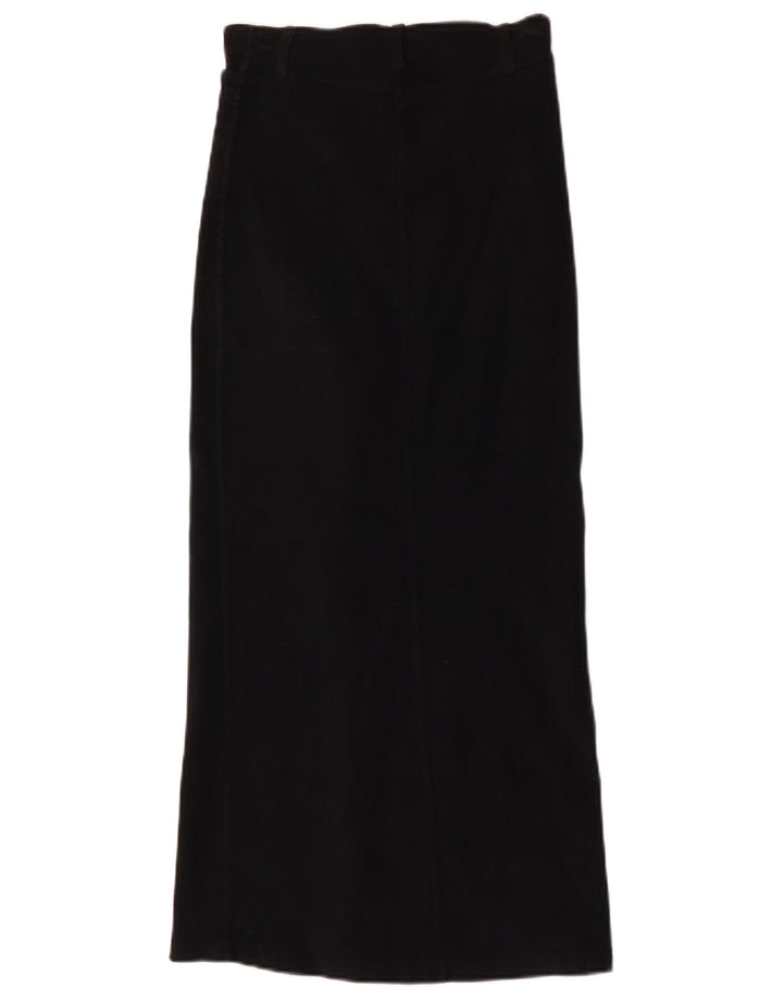 Charro Dame Maxi Corduroy Nederdel IT 42 Medium W26 Sort Bomuld