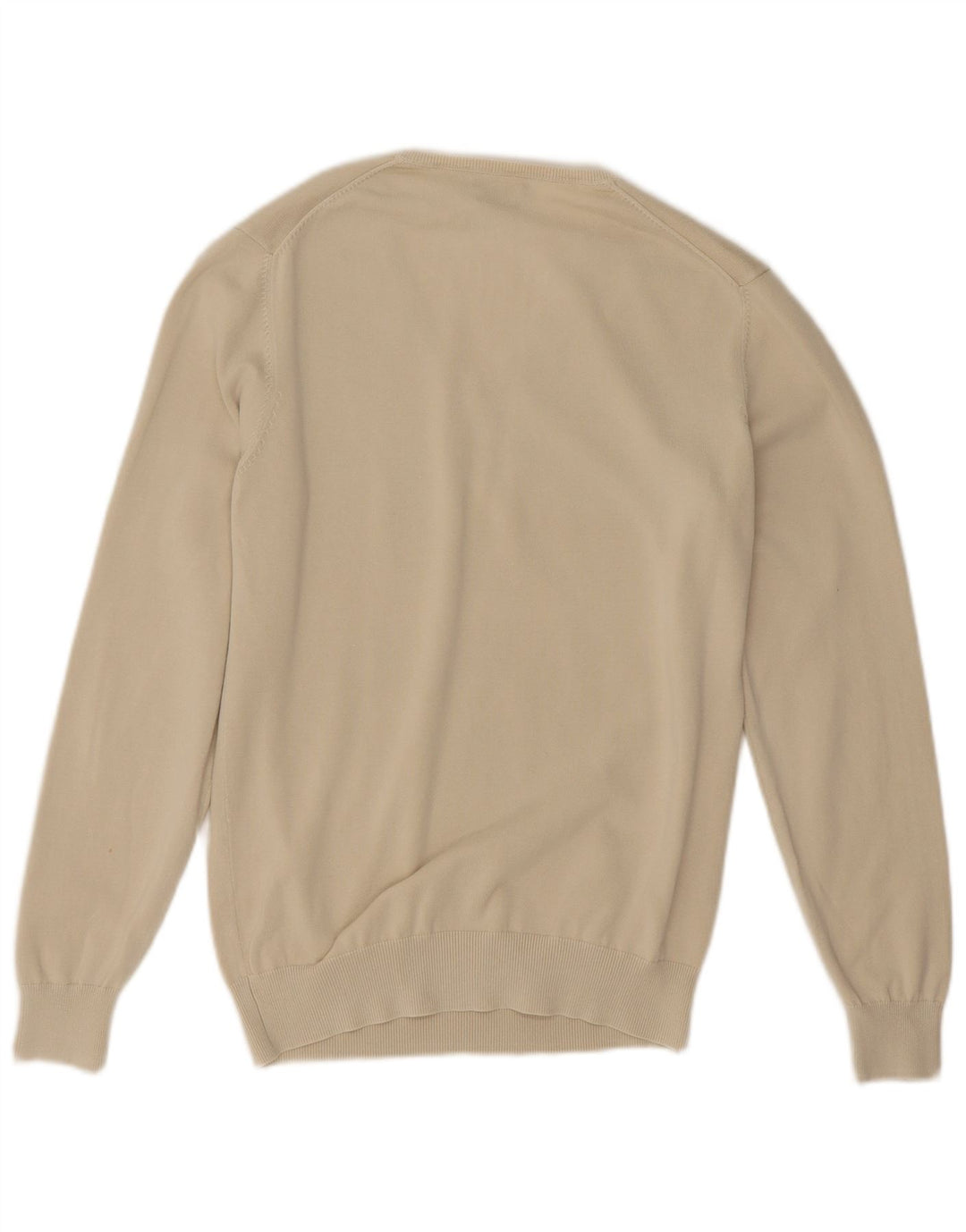 Massimo Dutti Herre V-hals sweater Medium Beige Bomuld