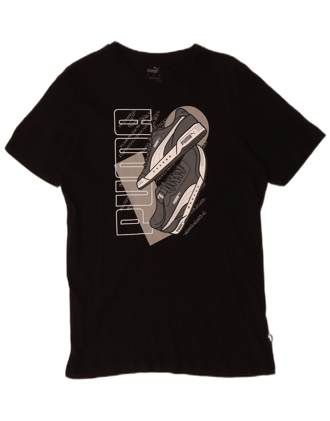 Puma Herre grafisk T-shirt top lille sort bomuld