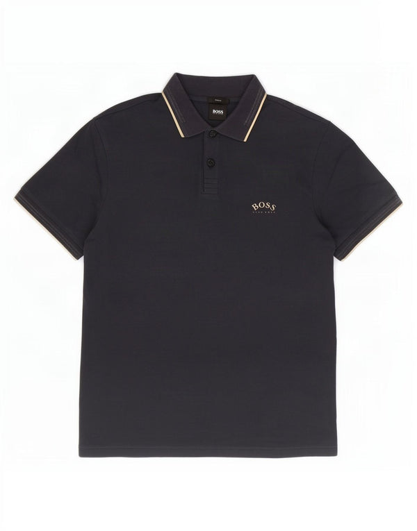 Hugo Boss Herre Slim Fit Polo Shirt Lille marineblå bomuld