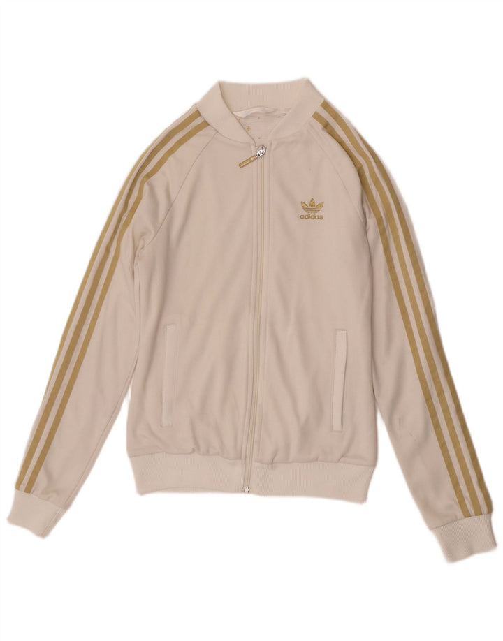 Adidas træningsdragt topjakke til kvinder EU 36 Lille hvid polyamid
