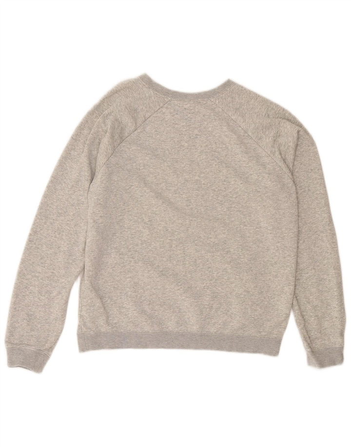 Nike Womens Graphic Oversized Sweatshirt Jumper UK 10 Small Grey Bomuld