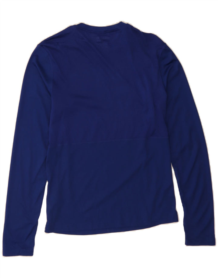 REEBOK Mens Top Long Sleeve Small Blue Colourblock Polyester Vintage Reebok and Second-Hand Reebok from Messina Hembry 