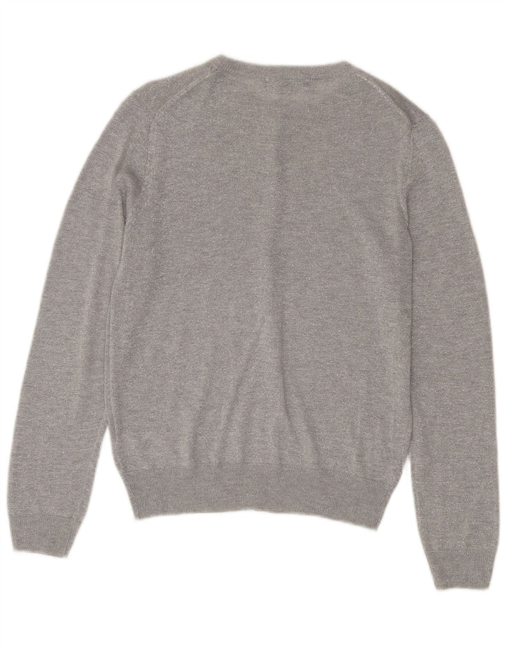 Marks & Spencer Dame Cardigan Sweater UK 12 Medium Silver Flecked Viscose