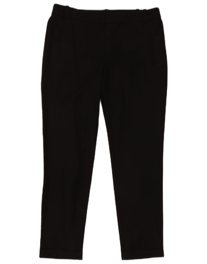 Zara Dame Slim Cropped Trousers EU 38 Small W28 L25 Black