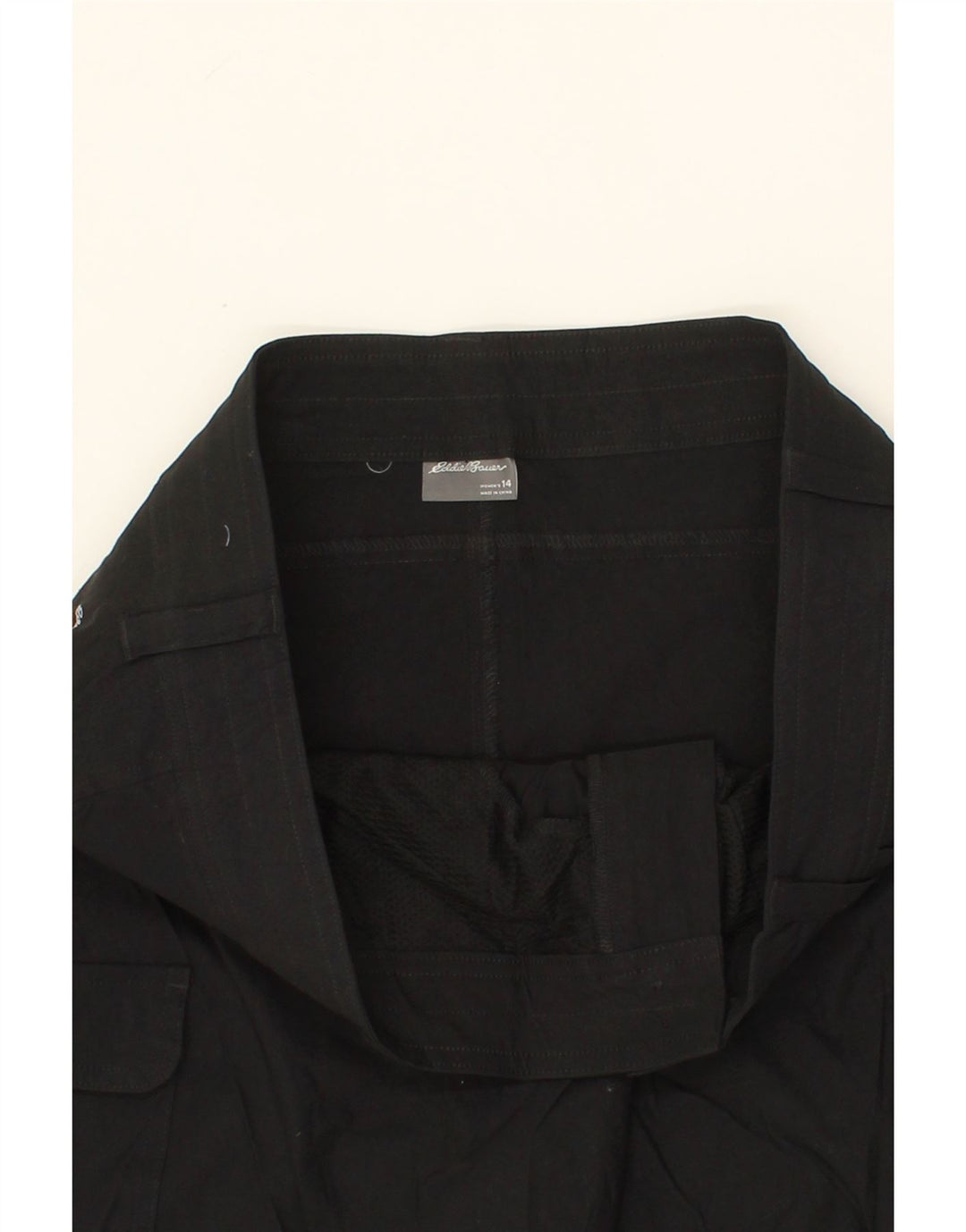 EDDIE BAUER Womens Cargo Shorts US 14 XL W36  Black Cotton Vintage Eddie Bauer and Second-Hand Eddie Bauer from Messina Hembry 