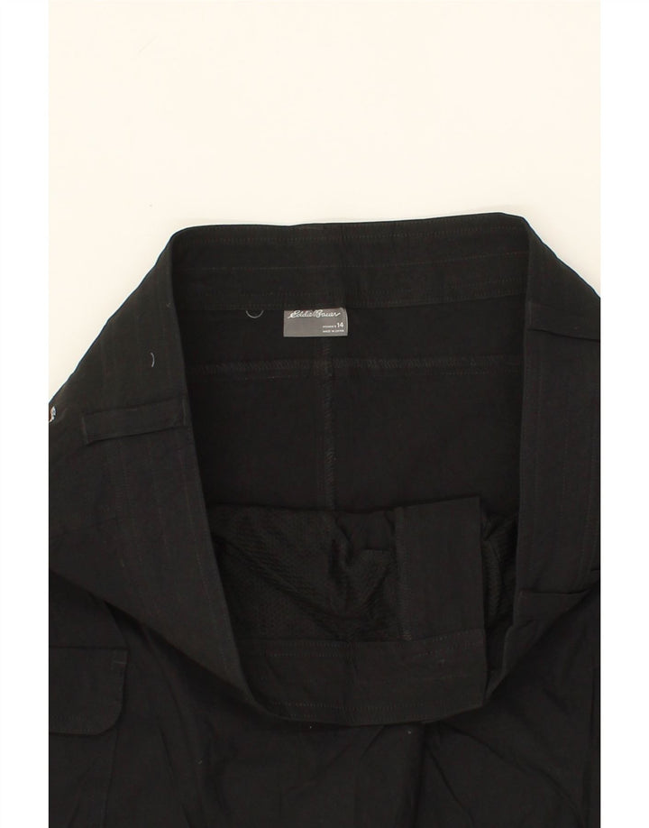 EDDIE BAUER Womens Cargo Shorts US 14 XL W36  Black Cotton Vintage Eddie Bauer and Second-Hand Eddie Bauer from Messina Hembry 