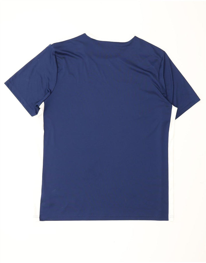 Adidas Herre Climalite T-Shirt Top XL Marineblå Colourblock Polyester