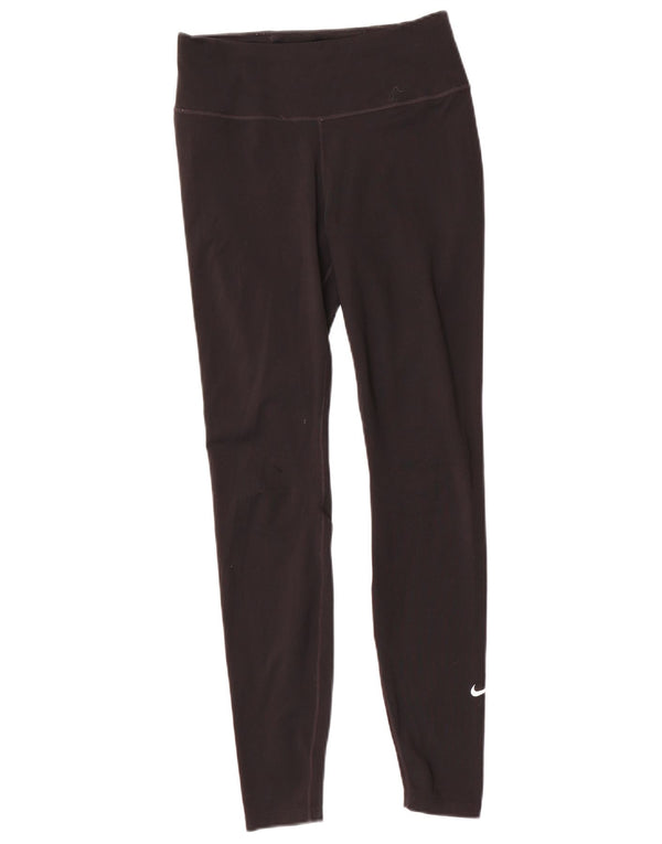Nike Dame Dri Fit Leggings UK 10 Small Black