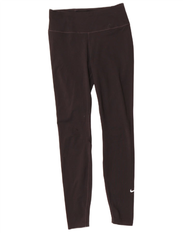 Nike Dame Dri Fit Leggings UK 10 Small Black