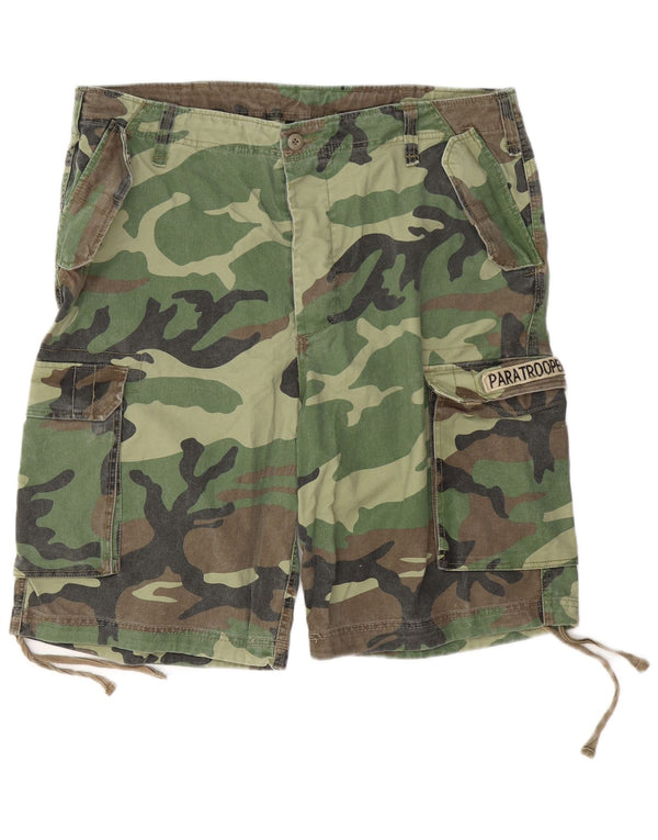 MIL-TEC Herre Cargo Shorts XL W38 Grøn Camouflage Bomuld