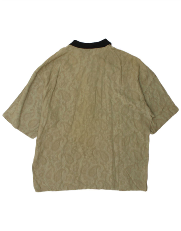 Silenzio Polo Shirt til mænd Small Khaki Paisley