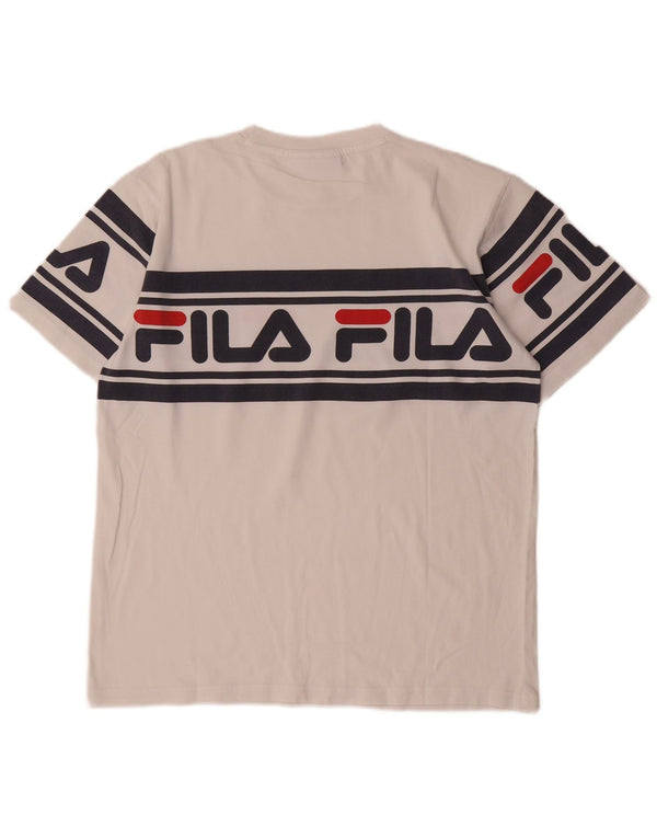 Fila Herre Grafisk T-Shirt Top Lille Hvid