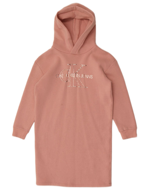 Calvin Klein Jeans Piger Grafisk Hættekjole 9-10 År Pink