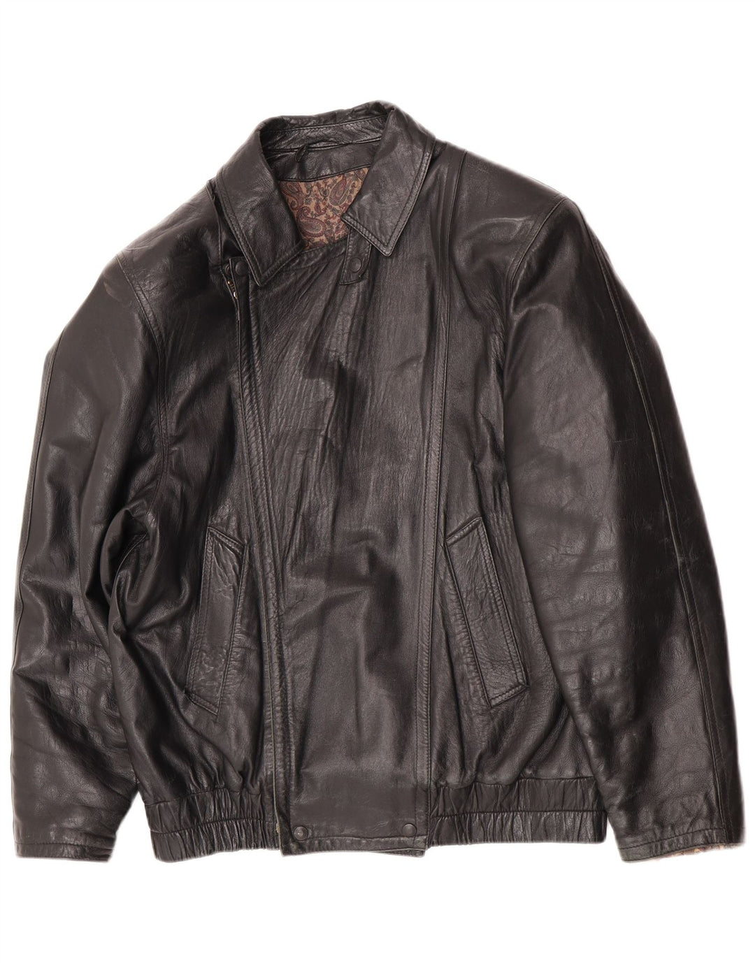 Vintage herre læderjakke UK 36 Lille sort læder